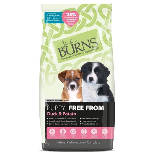 Burns free from - from, puppy