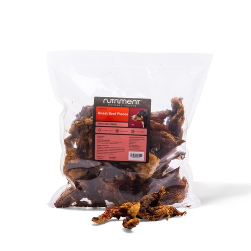 Roasted beef pieces for dogs - roasted,